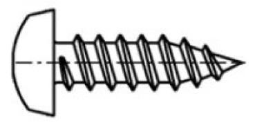 Linsenblechschraube(n) 3,5 x 13,0 Kreuzschlitz, DIN 7981, Stahl verzinkt schwarz